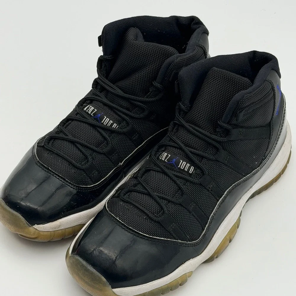 Jordan 11 Space Jam Black/Dark Concord-White 378038-003 Size 7Y 8.5W
